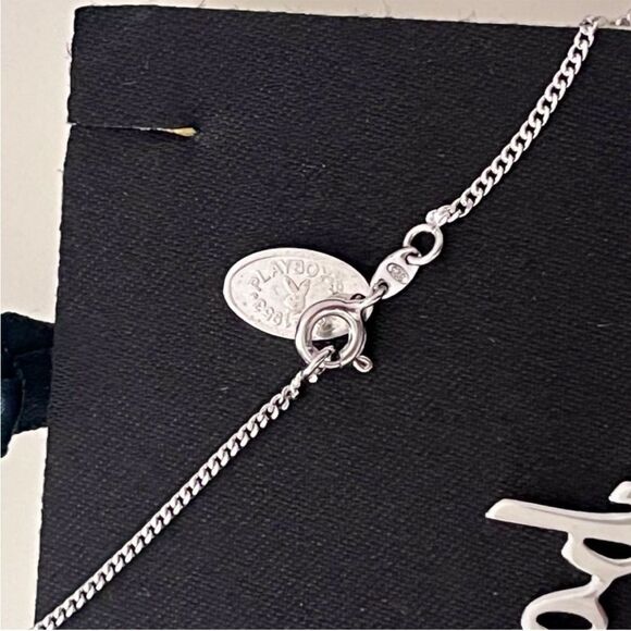 Playboy Y2K Silver Original Necklace With Box - Picture 5 of 6